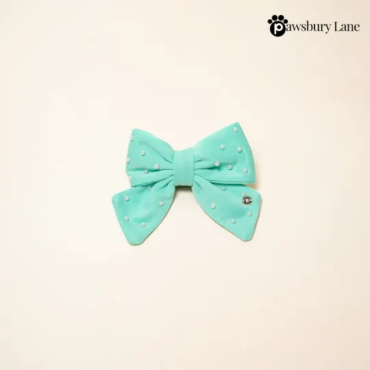 Sugar and Pearls -  Seafoam - Hair Bow - For You