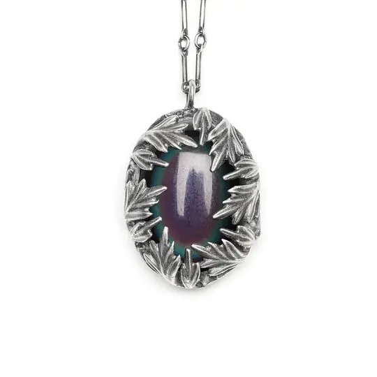* Ready to Ship * The Dreaming Stone. Rainbow Obsidian Necklace.
