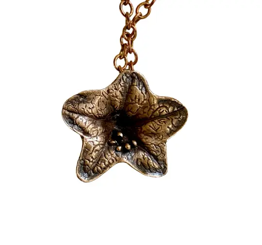 Black Henbane Mini Pendant in Bronze