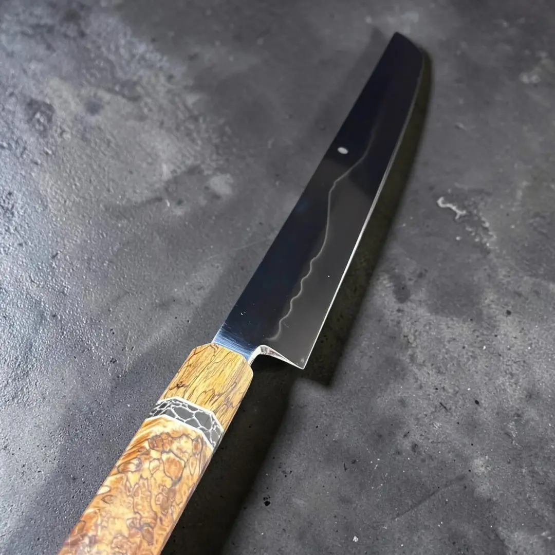 Yoshikazu Ikeda White #2 Honyaki Sakimaru Yanagiba 330mm Mt Fuji Moon