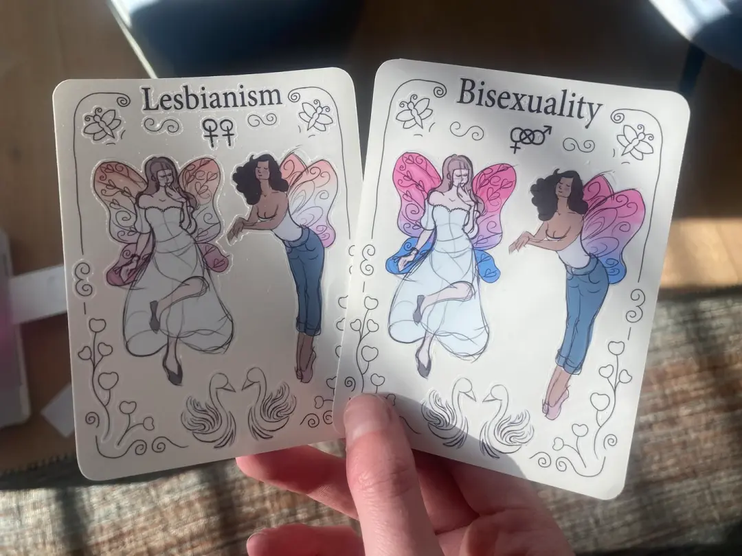 Lesbian or bisexual sticker sheet