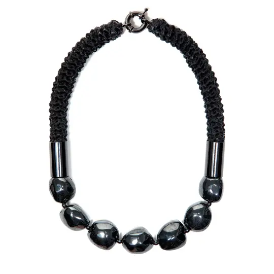 Unique "Boulders" Hematite Neckpiece