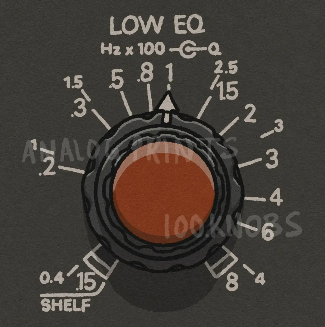 #100knobs  033/100 8200 EQ Low Band Control POSTER