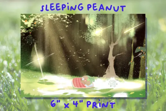 peanut sleeping print