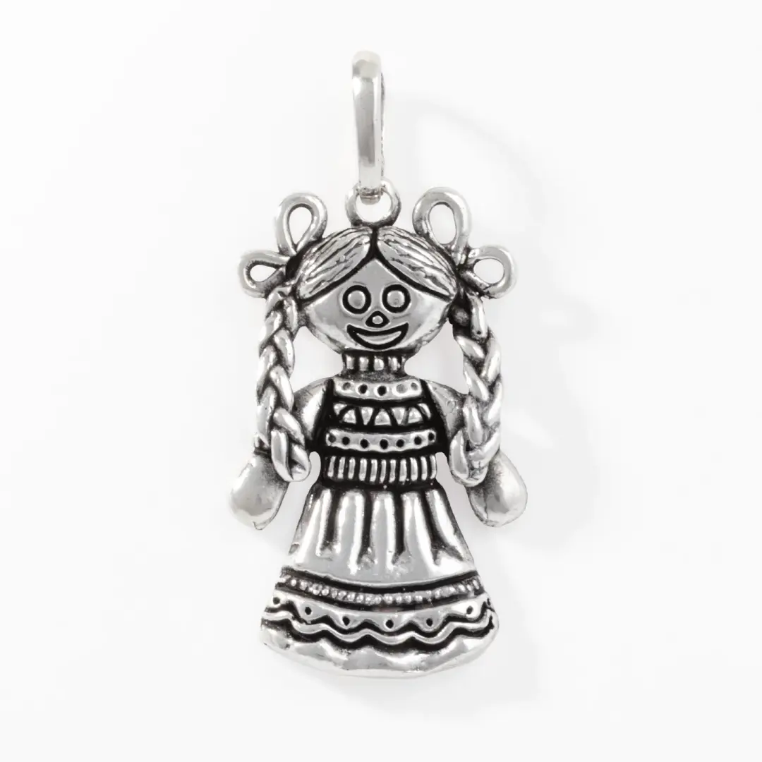 Sterling Silver Large Lele Doll Pendant