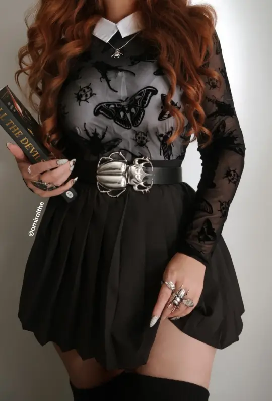 The Swarm Sheer Boat Neck Long Sleeve Top