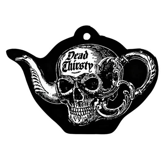 Alchemy Gothic Dead Thirsty Skull Teapot Trivet & Coaster