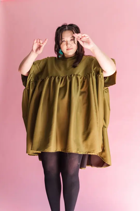 MARTINI OLIVE MINI MUSHROOM DRESS