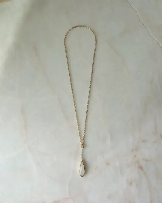 Pendulum // Gemstone Necklace // Gold