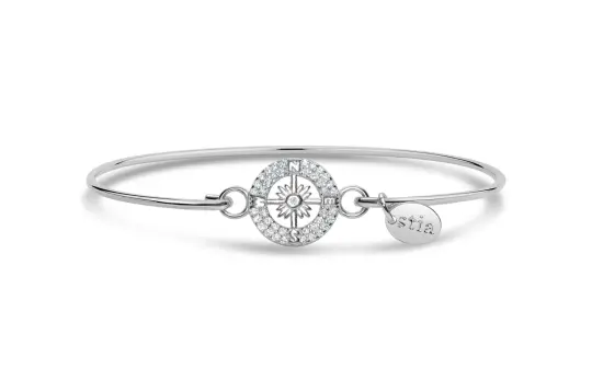 Stia by the Sea Pavé Compass Bracelet