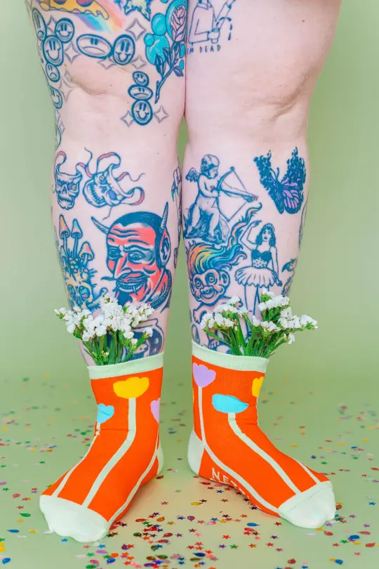ORANGE TULIP SOCKS