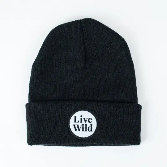 Live Wild | Black - Adult Beanie