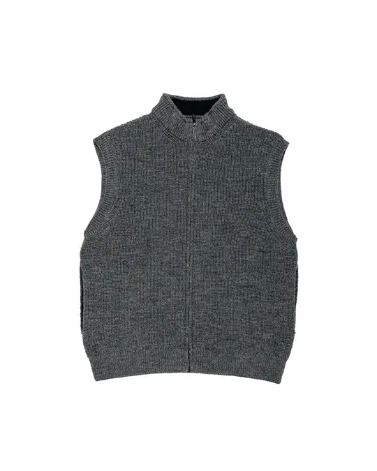 MHL Zip Gilet Dry Merino Grey Melange