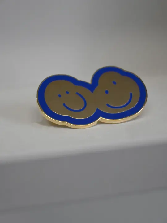 "Speckled Smileys" Enamel Pin