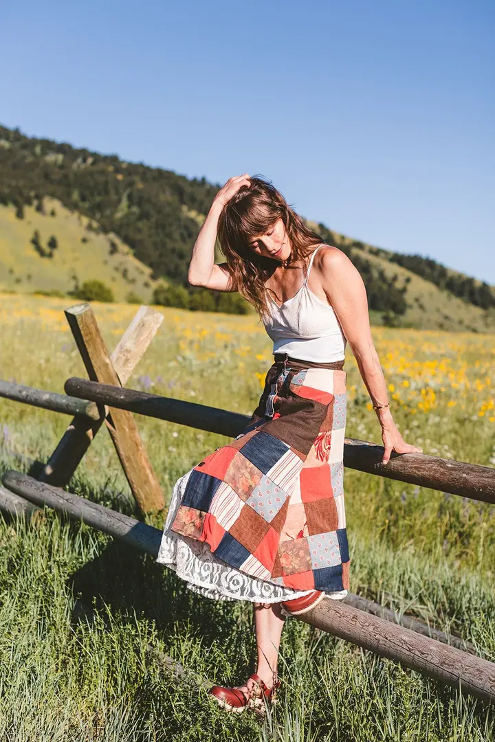 Zero Waste Patchwork Skirt-XL Left!