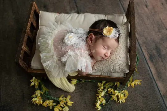Soleil newborn Jumpsuit/headband set