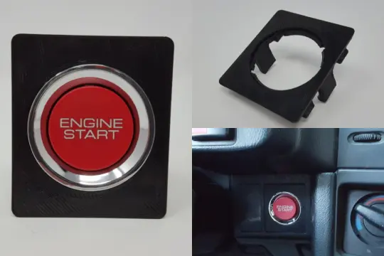 88-91 EF Honda S2000 Push Button Start Panel (CRX Civic Hatch Sedan Wagon)