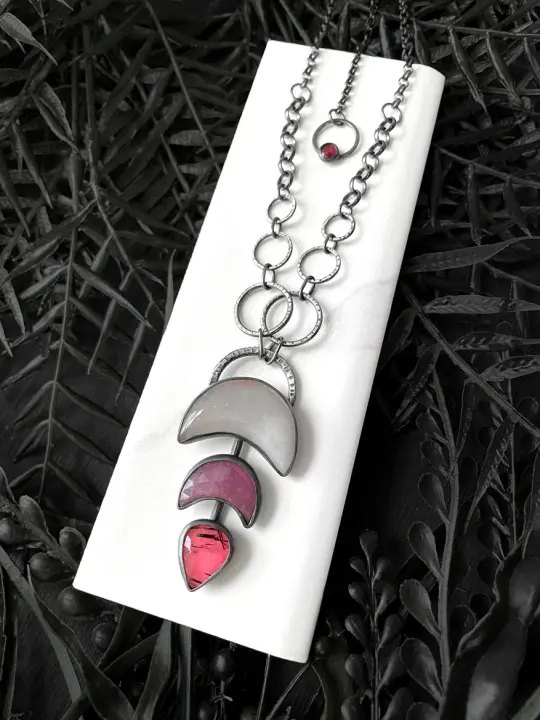 Pink Moon Wave Pendant