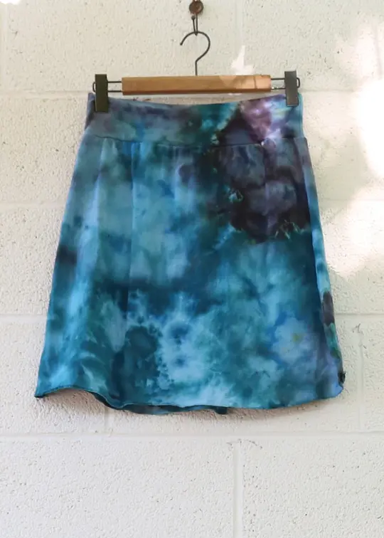OOAK - Simplicity Short Skirt / XL / Med Hemp / Ice Dye (273)