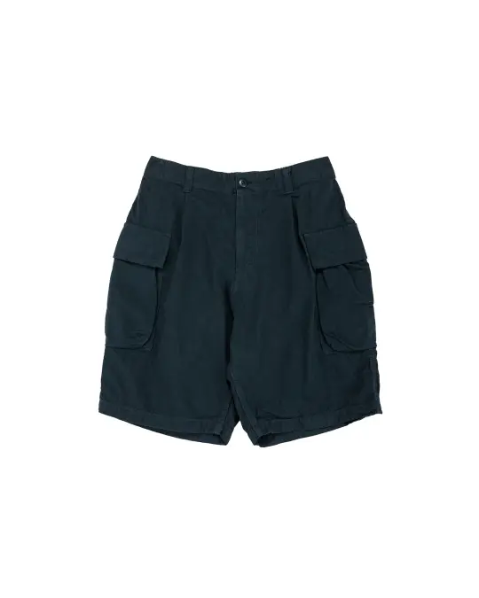 Sage de Cret CO/HEMP High Density Single Pleated Peg Top Pants Navy