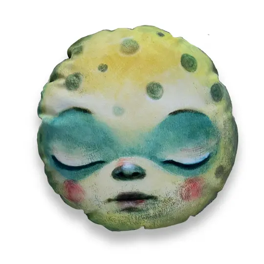 Two faced Moon Pillow