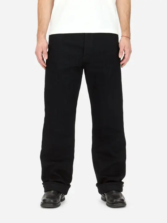 RS-220xk ~ Relaxed Straight - Rinsed Black Kibata