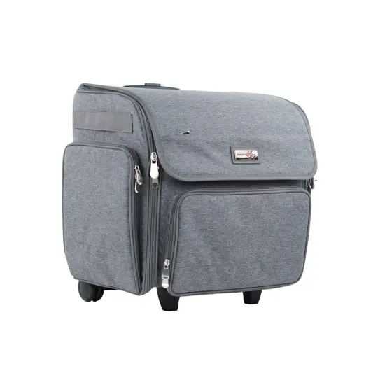 Deluxe Rolling Craft Tote Heather Gray