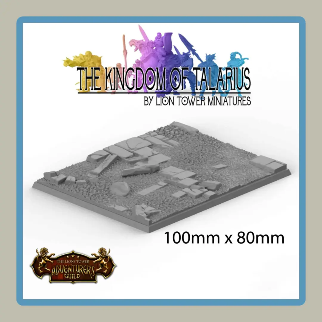 100x80mm Rectangle Base