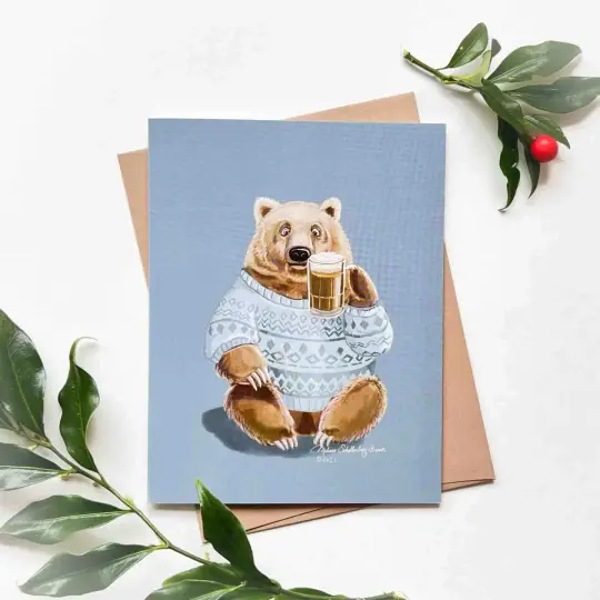 Cheers Bear Card, Wholesale 6 Pack