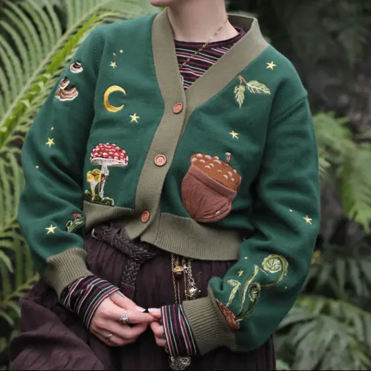 Forest Forager // Embroidered Cardigan [old sizing]