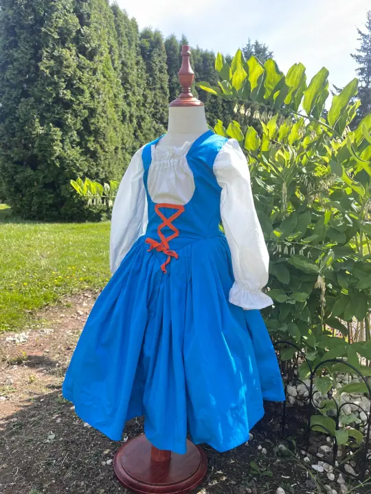 Handmade Little Girls Storybook Dress / Folk Cottagecore Dress / Fairytale Costume Dress