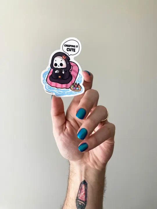 Creeping It Cute Sticker