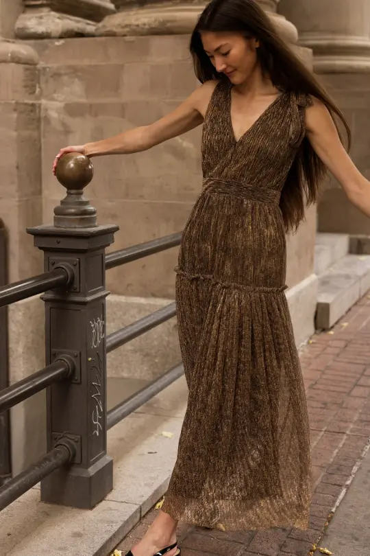 Desma Dress in Brown