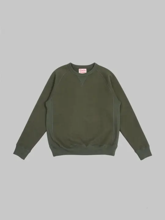 Wonder Looper Pullover Crewneck 876gsm Double Heavyweight French Terry Khaki