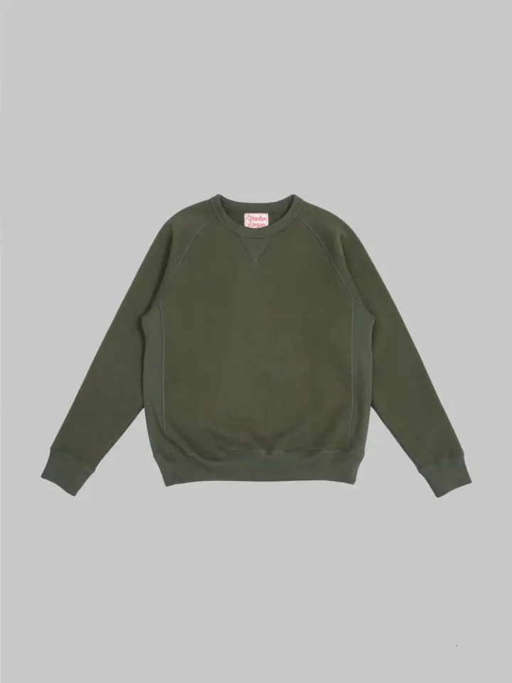 Wonder Looper Pullover Crewneck 876gsm Double Heavyweight French Terry Khaki