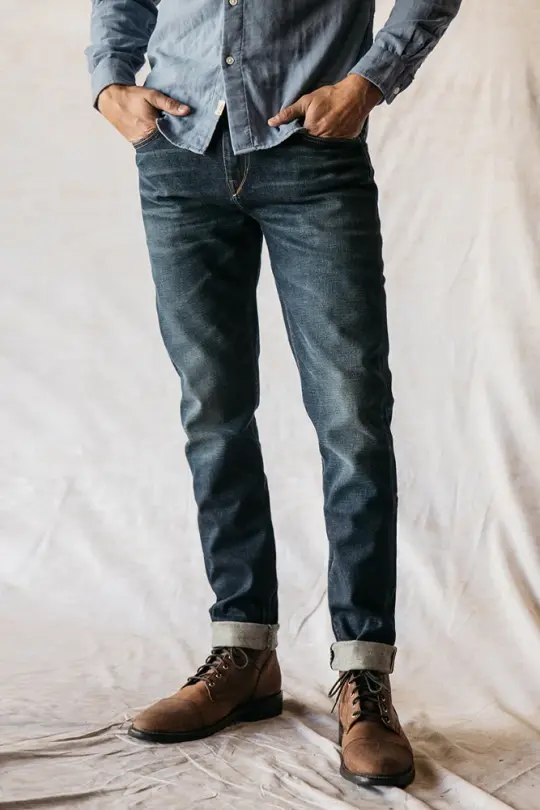 The Scissors Slim tapered - Jett 14oz Selvedge