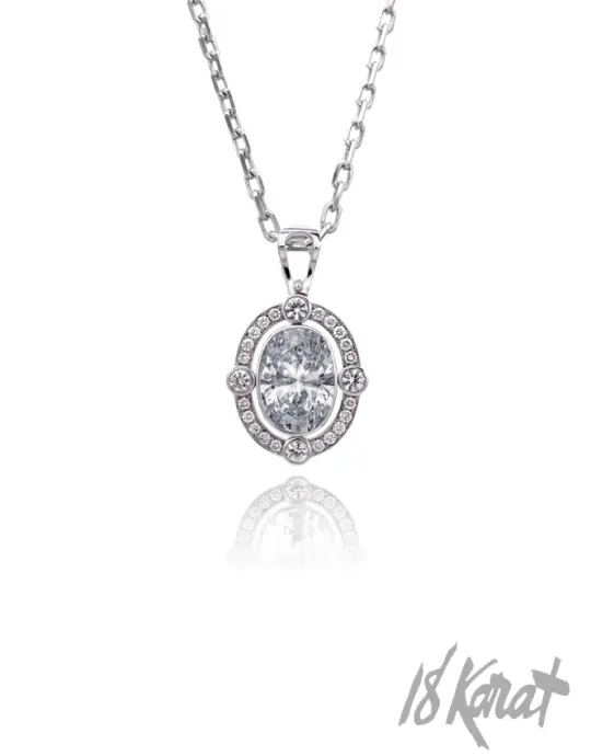 Fern's Zircon + Diamond Pendant
