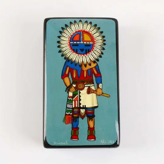 Sun Kachina Lacquer Box