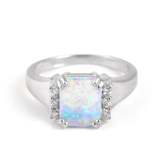 Light Blue-Green Opal Ring