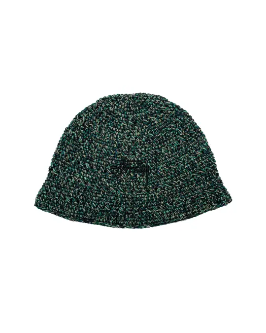 Stüssy Hemp Stock Knit Bucket Hat Multi Green