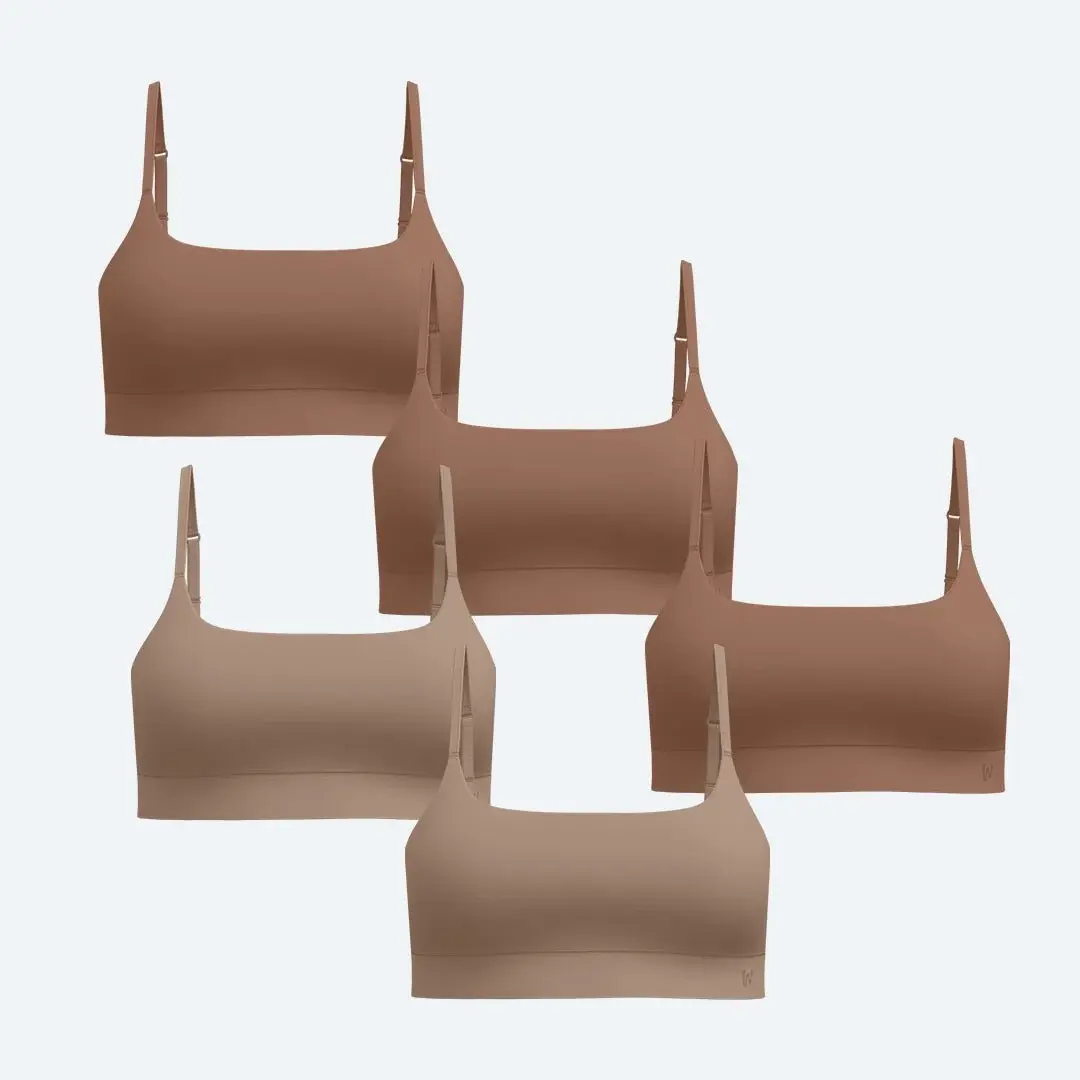 Luxe Bralette Natural 5-Pack