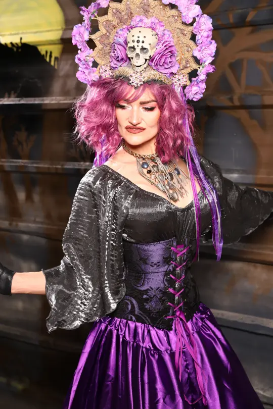 Petite Wench in Black & Purple Medallion - THE HEXES, HEMS & HYSTERIA COLLECTION