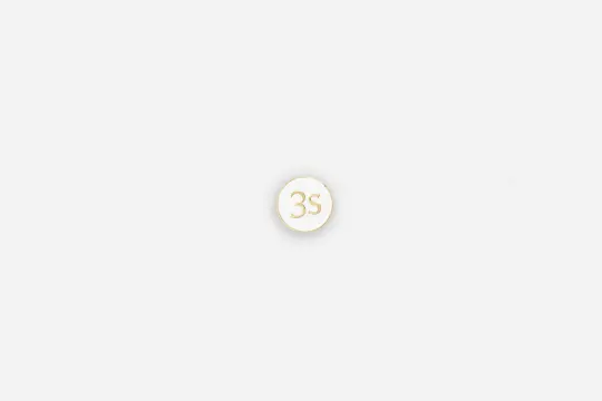 Enamel Pin ~ 3s White
