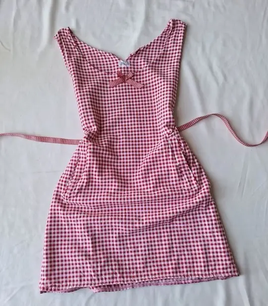 Retro Plaid Slim Women's Homecoming Dress Burgundy Waist Fitted Short Prom Gown Party Dress RS3399