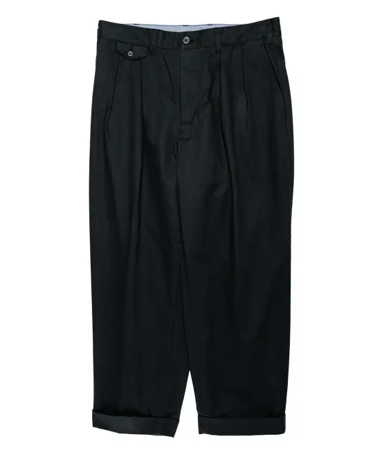 Beams Plus 2Pleats Twill Black