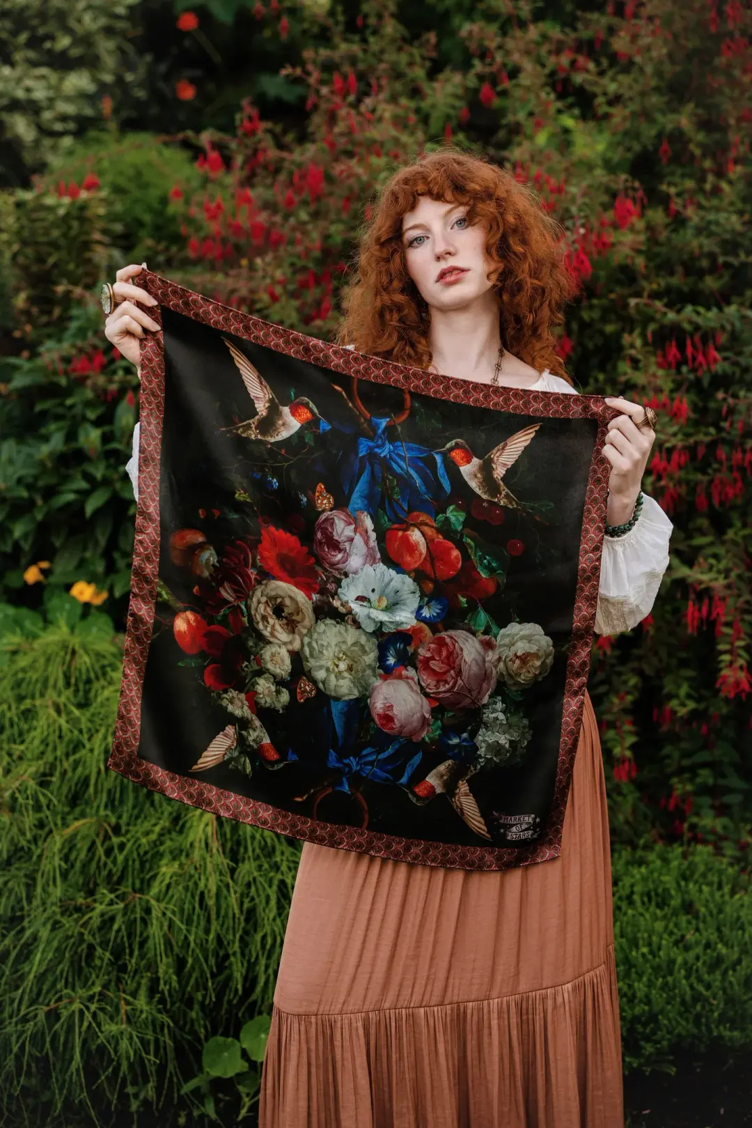 Flight of Fancy Heirloom Silk Scarf