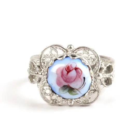Finift Flower Ring