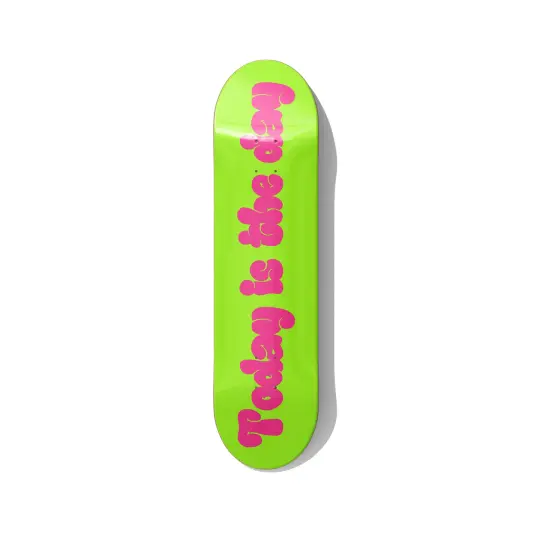 Today Is The Day Neon Pop Art Skateboard Wall Art