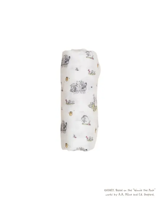 Organic Cotton Swaddle - Breezy Day Pooh