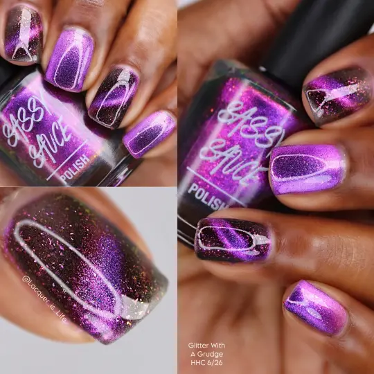 Sassy Sauce Polish: "Glitter with a Grudge" (Magnetic) *OVERSTOCK*